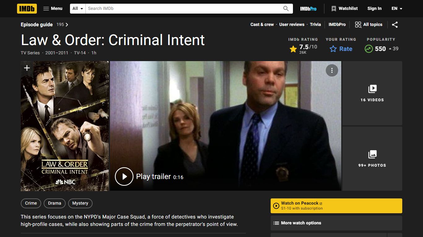 Law & Order: Criminal Intent (TV Series 2001–2011) - IMDb