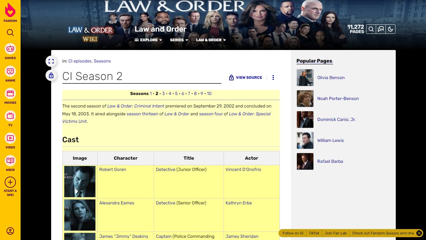 CI Season 2 | Law and Order | Fandom